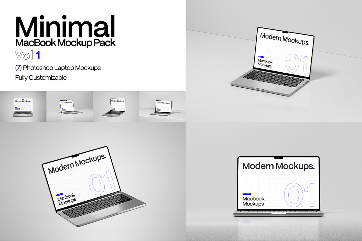 Minimal Macbook Mockups Vol 1, a Mac Mockup by Modern Mockups (Photo 17 of 17)