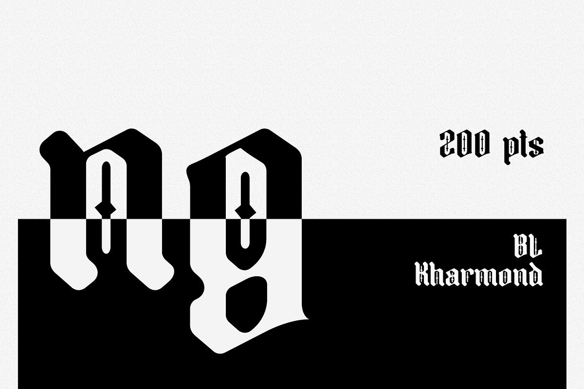 Kharmond Blackletter Font, a Blackletter Font by Maulana Creative (Photo 5 of 8)