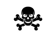Skull & Crossbones Silhouette Vector, an Illustration by jahid234 (Thumbnail 20 of 51)