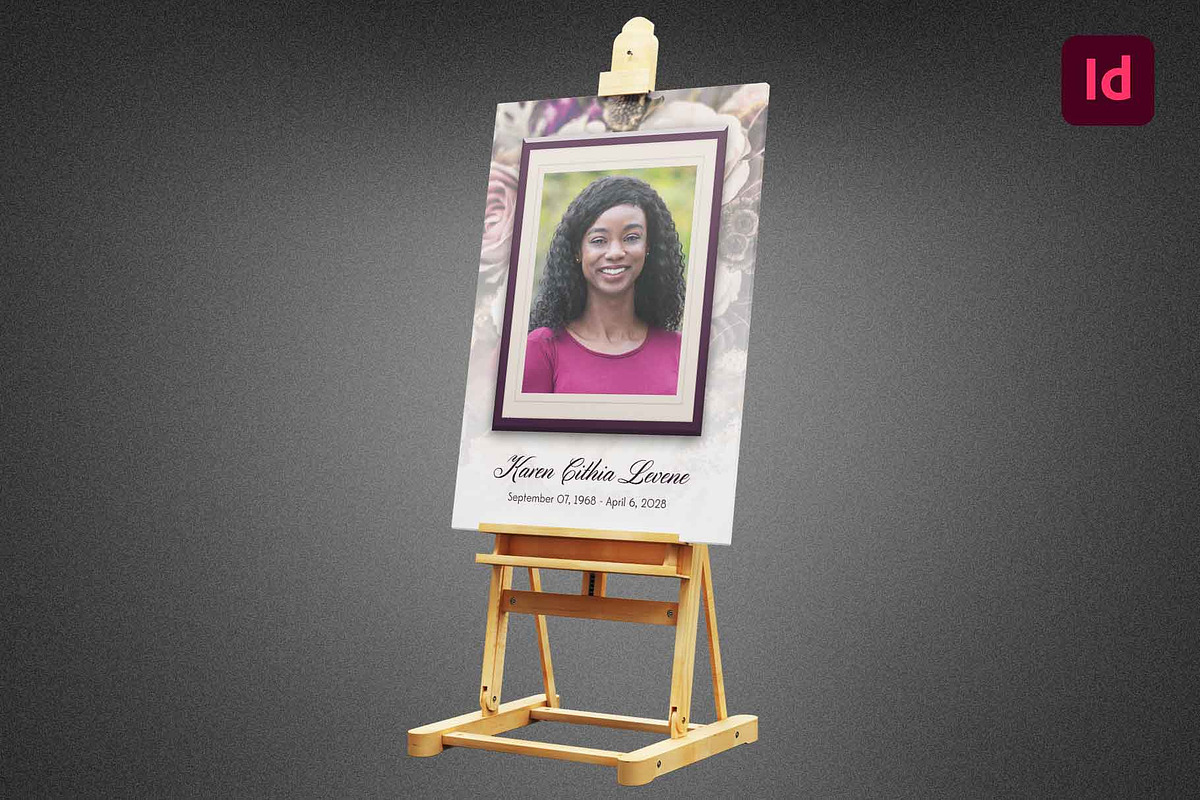 Purple Floral Funeral Poster, a Poster Template by loswl (Photo 2 of 4)
