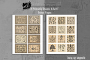 Whimsical botanical Ephemera Pages, a Pattern Graphic by Digital Art Mahdiseño (Thumbnail 6 of 11)