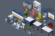 100 Low Poly Furniture Pack 4 in 1, a Furniture 3D Model by multimedia4ds (Thumbnail 3 of 10)