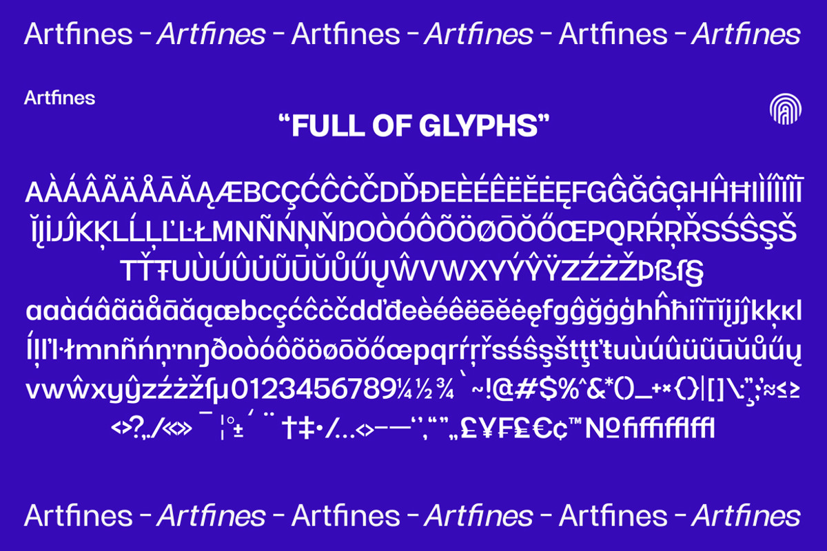 Artfines, a Sans Serif Font by artism_design (Photo 7 of 7)