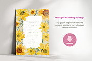 Sunflower Wedding Invitation, an Invitation Template by cmatworks (Thumbnail 3 of 4)