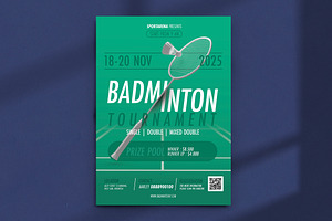 Badminton Tournament Flyer, a Flyer Template by Aarley Kaiven