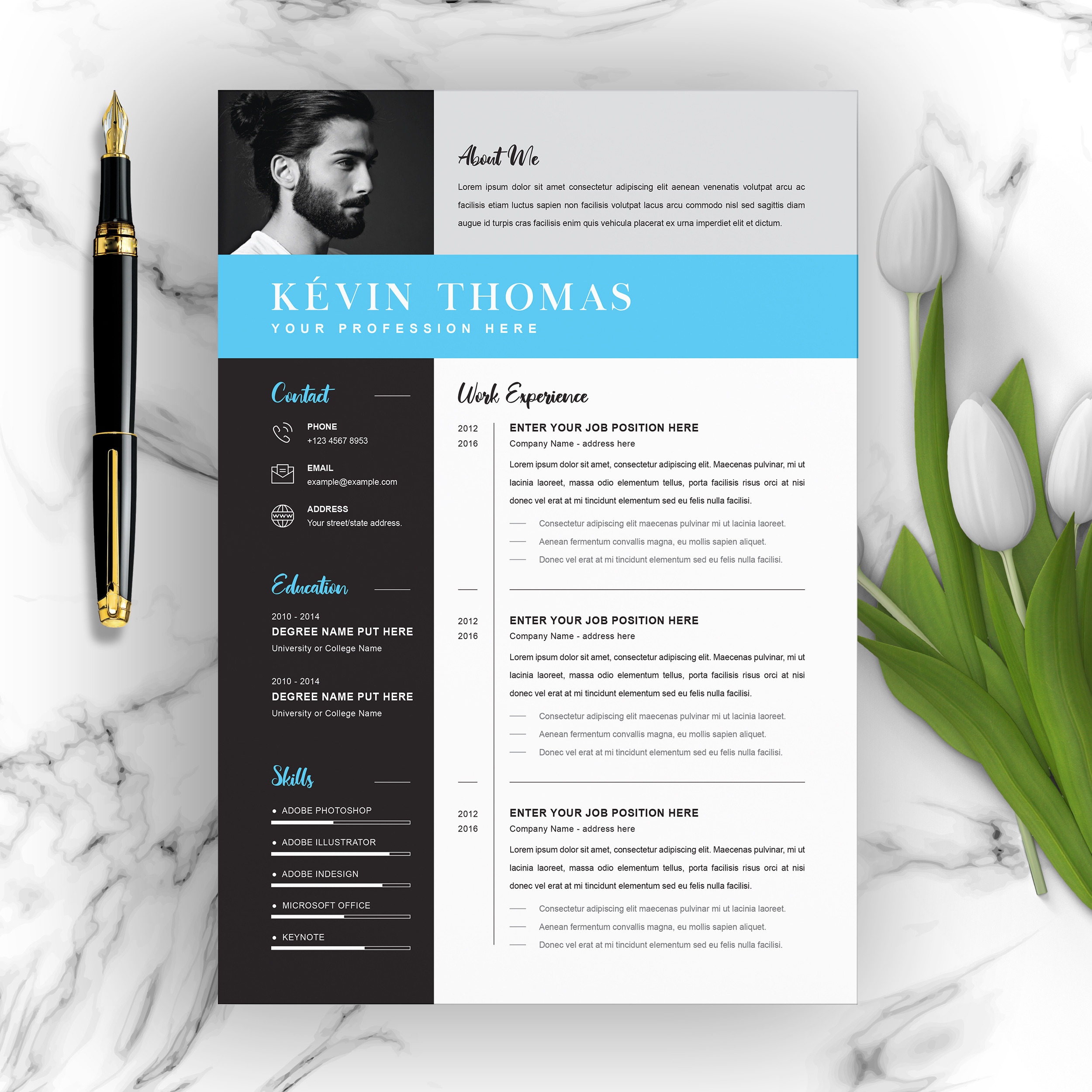 Word Resume Template 4 Pages, a Resume Template by ResumeInventor