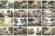 Hand drawn old century forest wallpa, a Wallpaper Graphic by Muzi pear studio (Thumbnail 10 of 11)