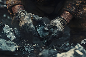 firefighter removing debris, generative AI, a Photo by Nito