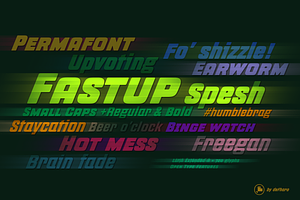 Fastup accelerated typefaces