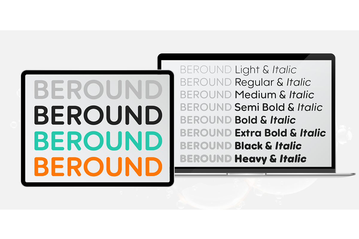 Beround, a Sans Serif Font by NicolassFonts (Photo 2 of 5)