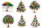 Mardi Gras Tree Clipart, an Illustration by Black Bird Studio (Thumbnail 6 of 7)
