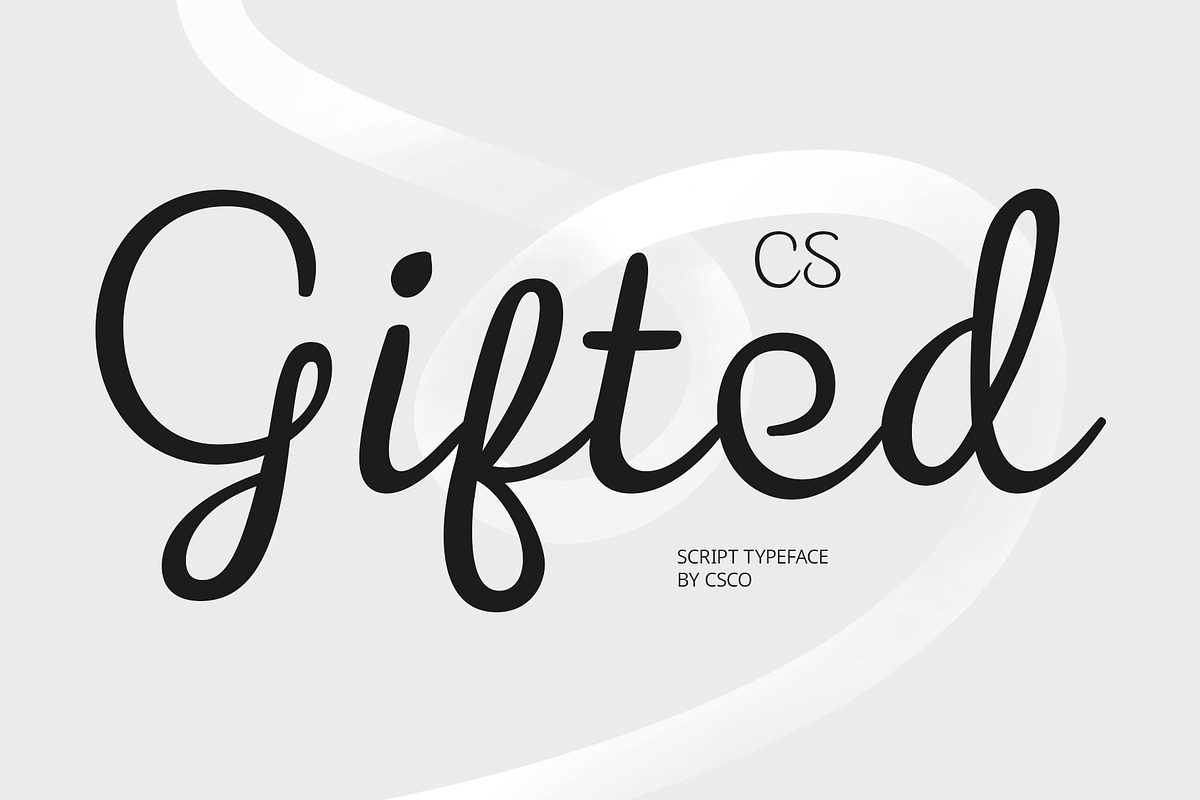CS Gifted – Script Font, a Script Font by Craft Supply Co. (Photo 1 of 8)