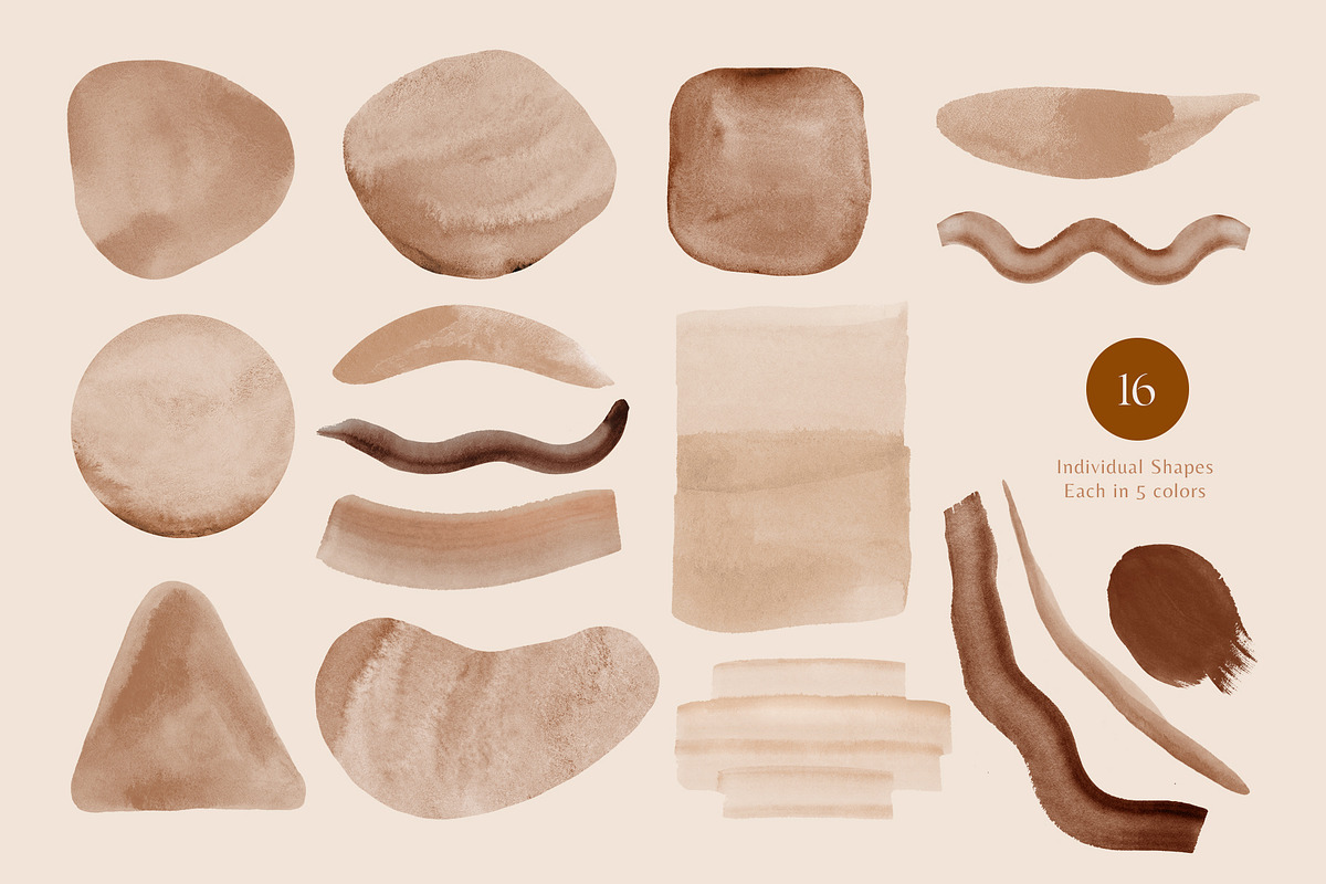 Neutral Abstract Shapes + Photos, a Texture Graphic by Basia Stryjecka