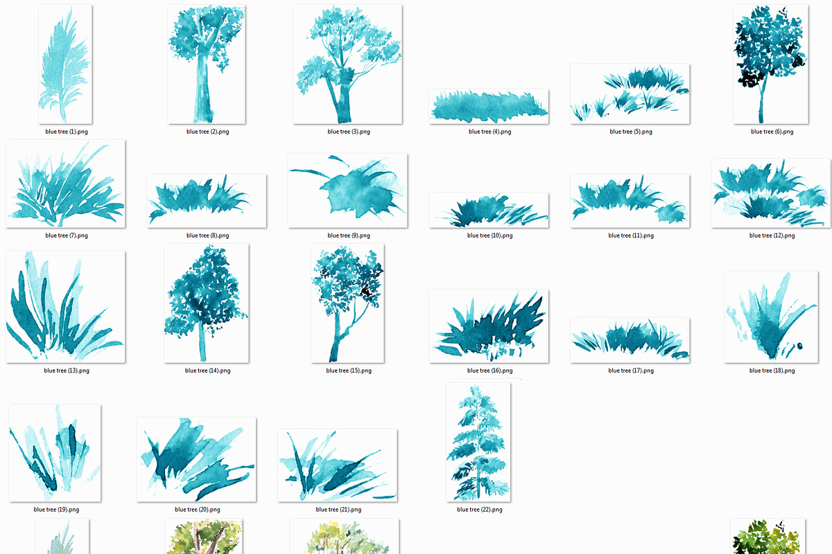 №138 Summer Green Tree And Grass, a Decorative Illustration by Rasveta (Photo 4 of 9)