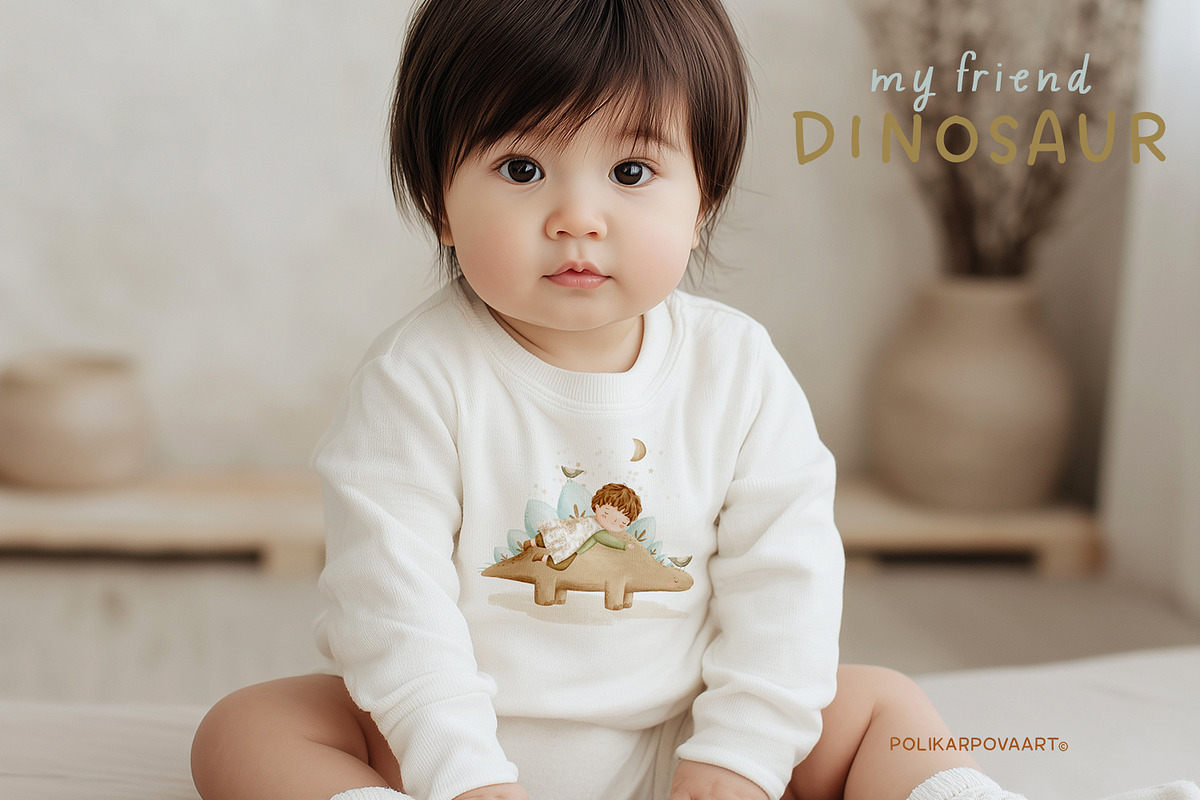 My friend Dinosaur - baby collection, a Decorative Illustration by polikarpovaart (Photo 7 of 18)