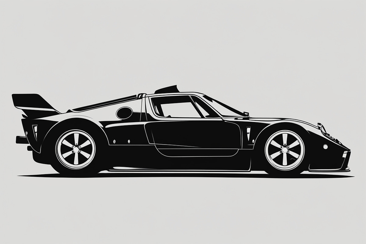 Sports Car Silhouette, an Illustration by balal (Photo 4 of 9)