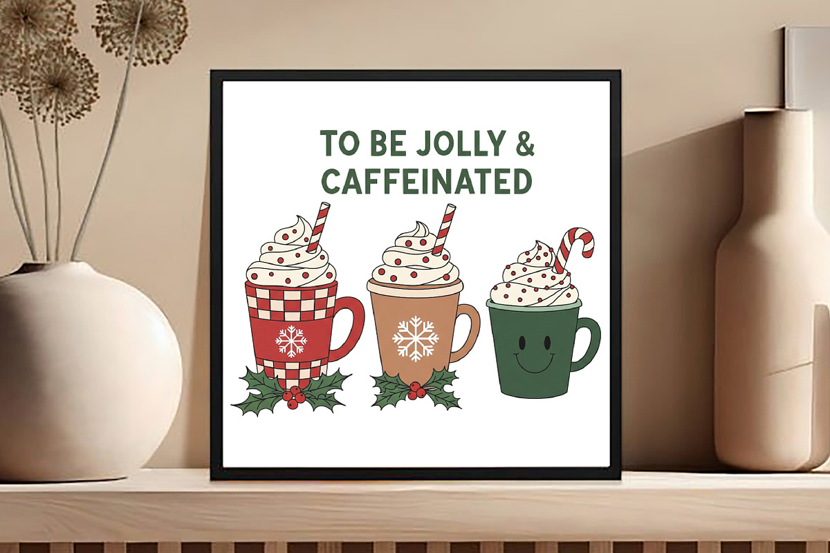 Jolly & Caffeinated Coffee Christmas, an Illustration by Black Bird Studio (Photo 4 of 4)