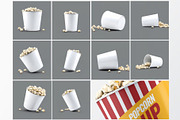 Popcorn Bucket & Cup Mock-Up, a Product Mockup by DesignRushMarket (Thumbnail 3 of 9)