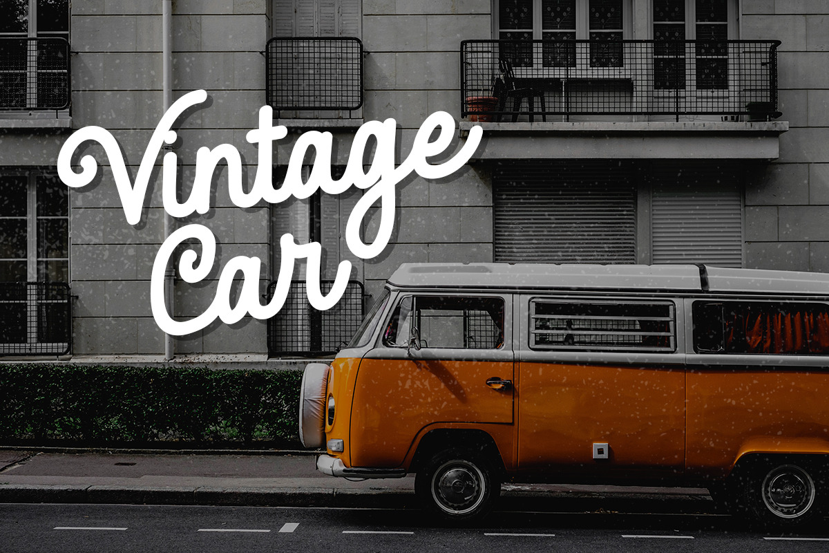Rethina - Retro Script, a Script Font by Fikry Alfatih (Photo 3 of 7)