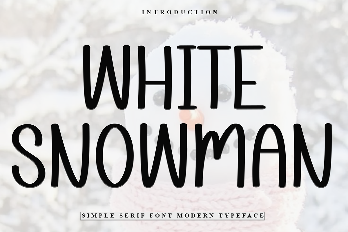 White Snowman, a Script Font by InermediaSTUDIO (Photo 1 of 8)