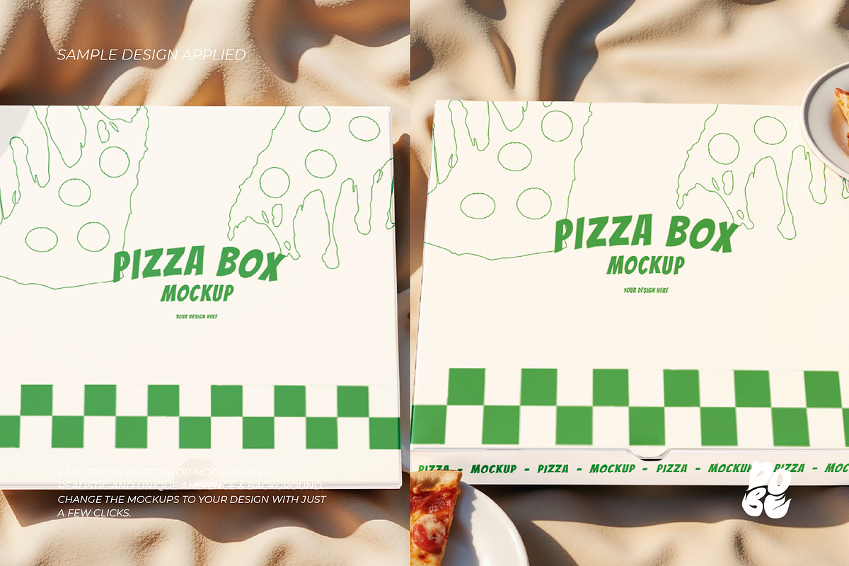 Pizza Box Mockup Set - Vol 3, a Product Mockup by DOBE Studio (Photo 4 of 4)