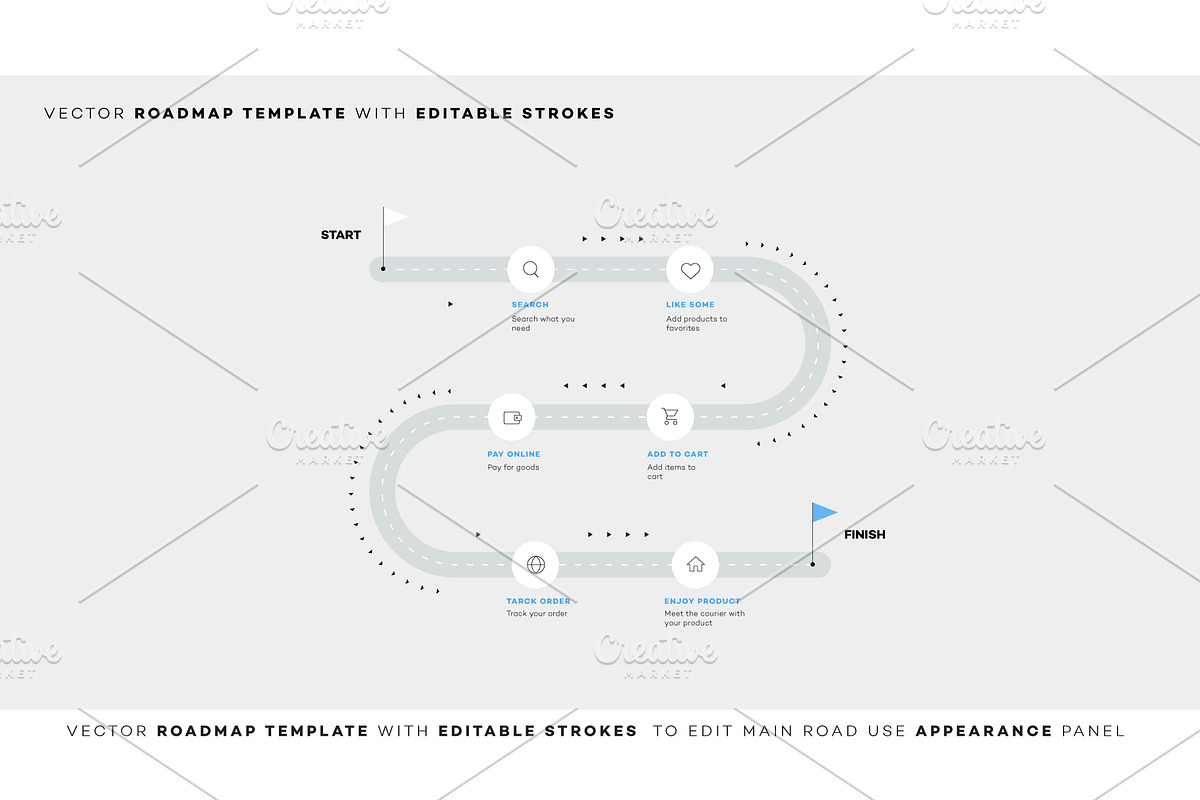 14 vector roadmaps, an Object Graphic by Alexey Yarkin (Photo 8 of 15)