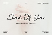 Soul Of You Modern Script Font, a Handwritten Font by Heinzel Std (Thumbnail 1 of 12)