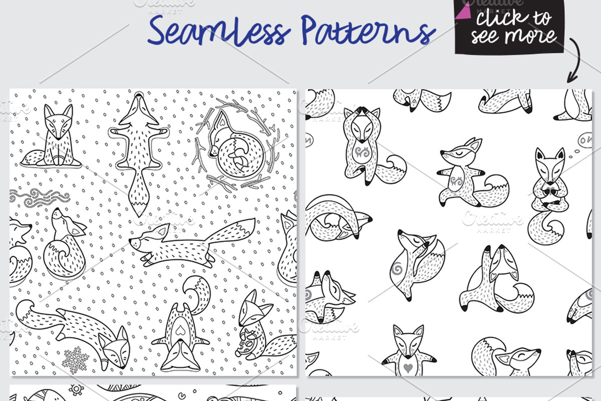 Creative Coloring Pages #2, a Pattern Graphic by PenguinHouse (Photo 2 of 11)