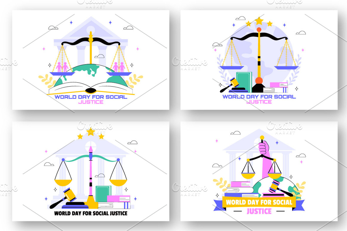 10 World Day of Social Justice, a Person Illustration by denayunebgt (Photo 2 of 4)