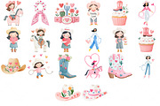 Cowgirl Valentine Clipart, an Illustration by Craft Nest (Thumbnail 4 of 4)