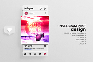 Summer Chill PSD Instagram Template