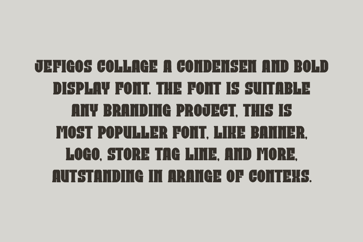 Jefigos Collage Font, a Serif Font by Iqsiart Studio (Photo 2 of 6)