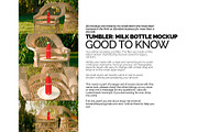 Milk Bottle Tumbler Mockup Arbor, a Cups & Container Mockup by Banana Mockups (Thumbnail 5 of 6)