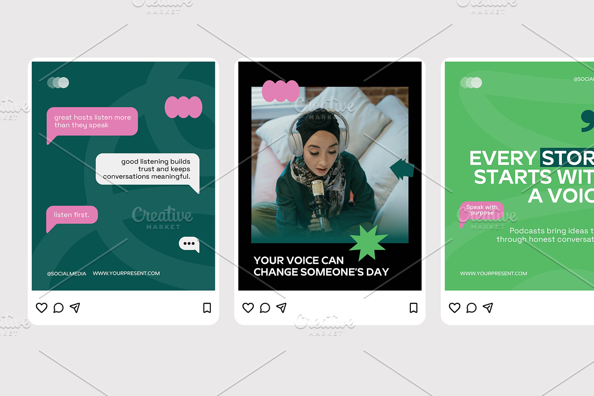 Insight Podcast - Instagram Post, a Social Media Template by Izdihaar_Studio (Photo 2 of 4)