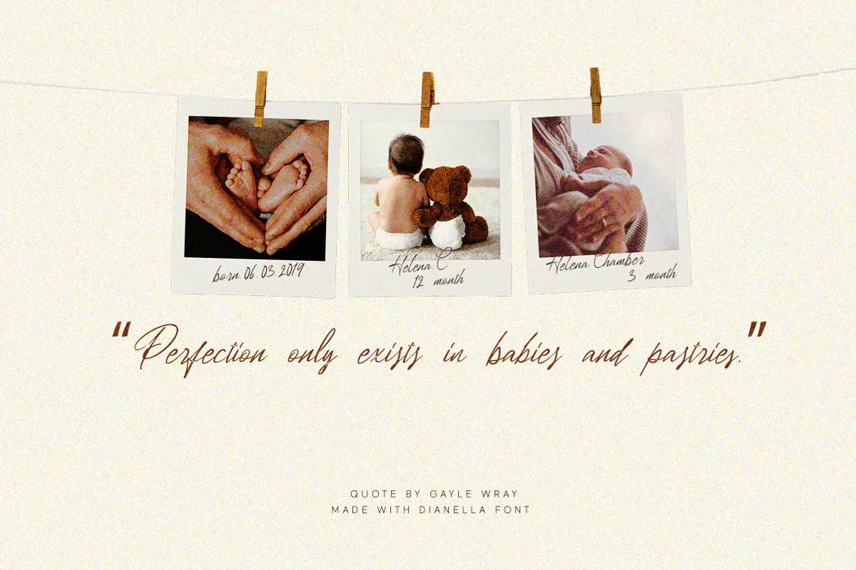 Dianella - Handwritten Script, a Script Font by Letterhend Studio (Photo 4 of 9)