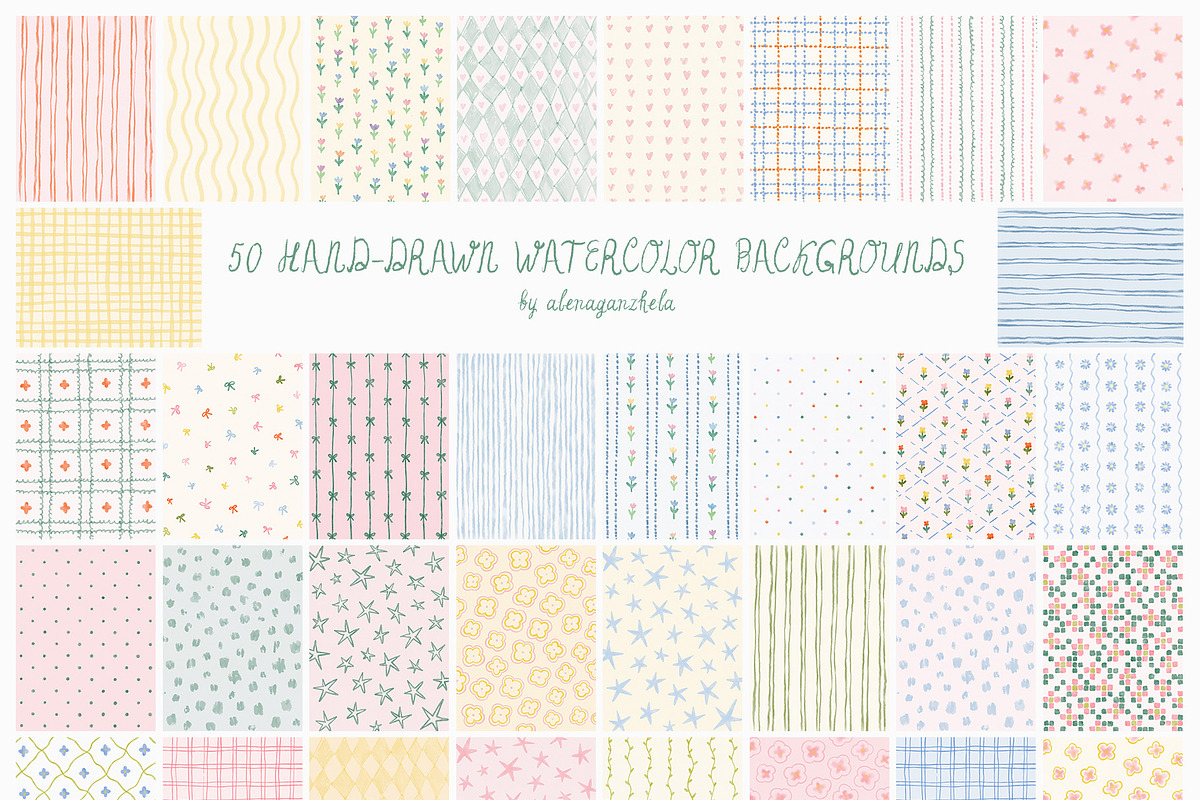 Spring Bloom Watercolor Backgrounds, a Background Graphic by alenaganzhela (Photo 7 of 8)