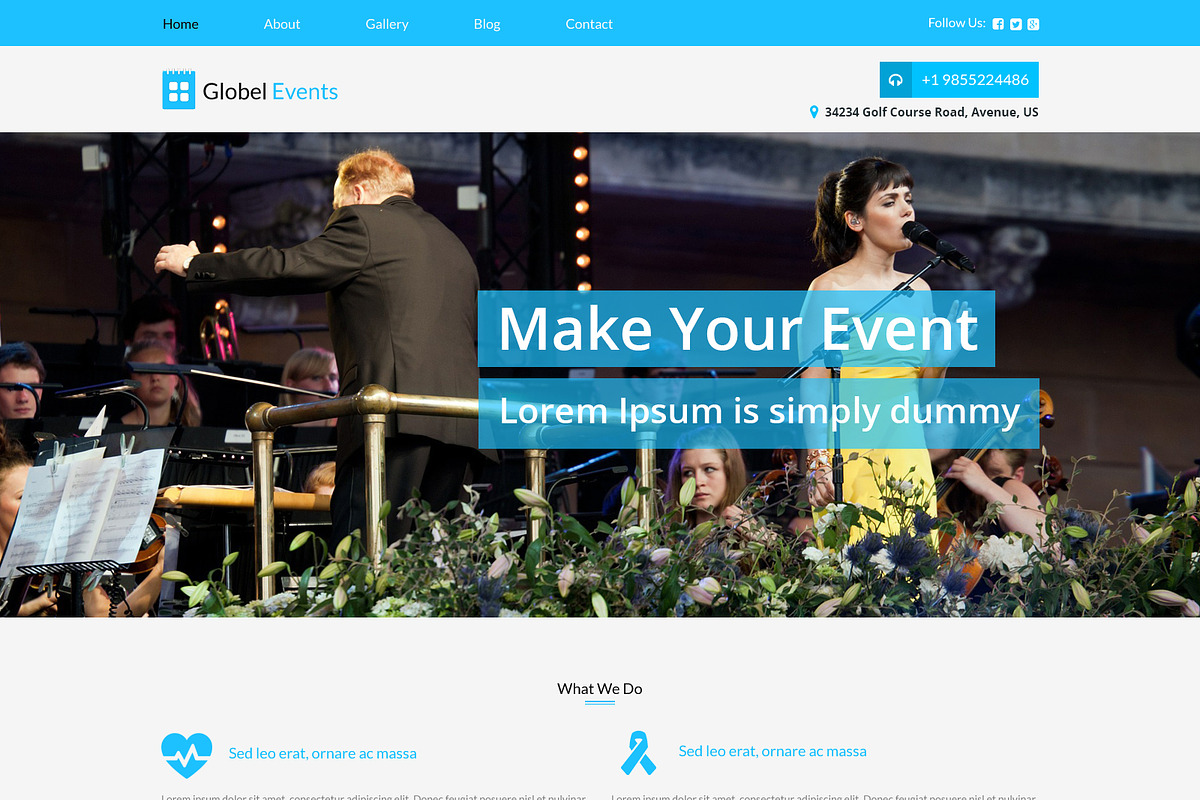 Globel Events PSD Website Template, a Websites & App Template by WebbyTemplates (Photo 2 of 7)