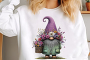 Watercolor Spring Gnome Clipart, an Illustration by designcity5 (Thumbnail 3 of 5)