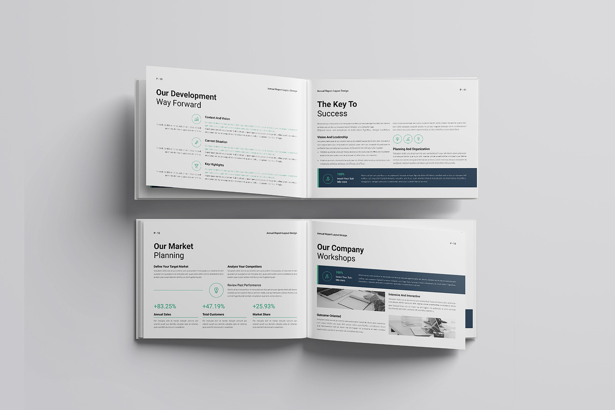 Annual Report Template Landscape, a Brochure Template by DesignCrest (Photo 9 of 13)