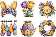 Whimsical Happy Easter Clipart, an Illustration by Dream Creation (Thumbnail 4 of 5)