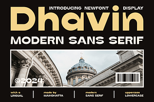 Dhavin - Modern Sans Serif Font