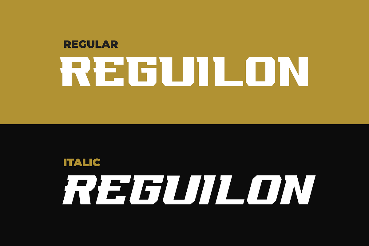 REGUILON Sport Displat Font preview 5
