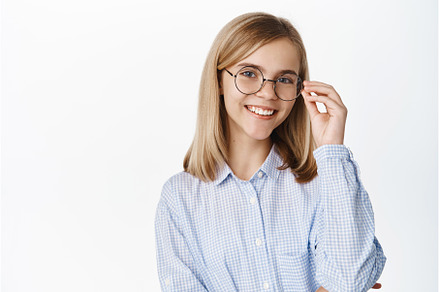 Cute smiling little girl, teen child, a Person Photo by Cookie Studio