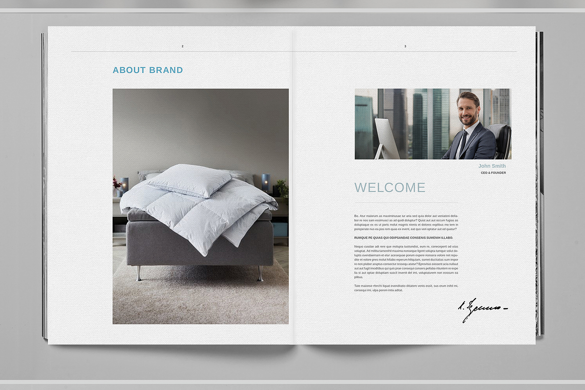 Pillow Catalog Brochure Template, a Brochure Template by Boris Cupac (Photo 2 of 7)