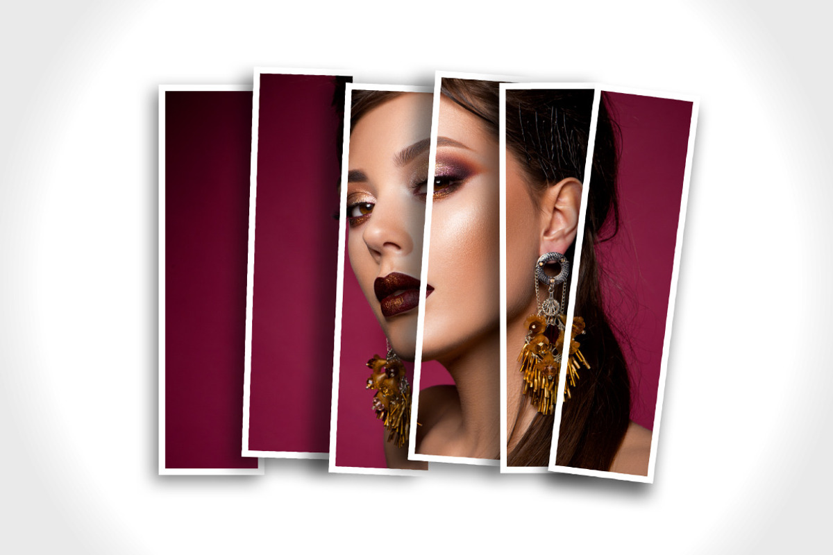 Vertical Panels Collage PS Action preview 2