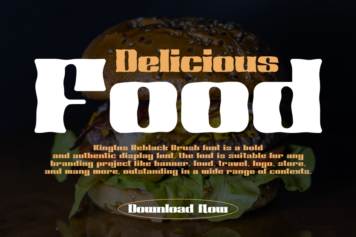 Kingtos Reblack Brush, a Handwritten Font by QR Design Studio (Photo 3 of 8)