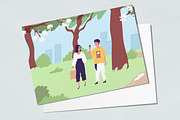 Couple walking in the city park, a Person Illustration by Good Studio (Thumbnail 3 of 3)