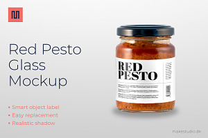 Red pesto - Jar mockup