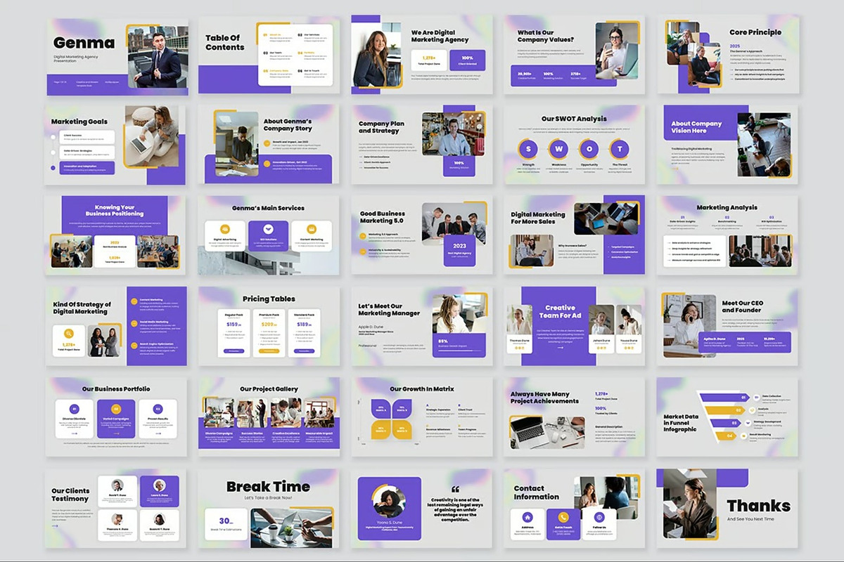 Digital Marketing Agency GSlides, a Presentation Template by Fit-tee (Photo 7 of 10)