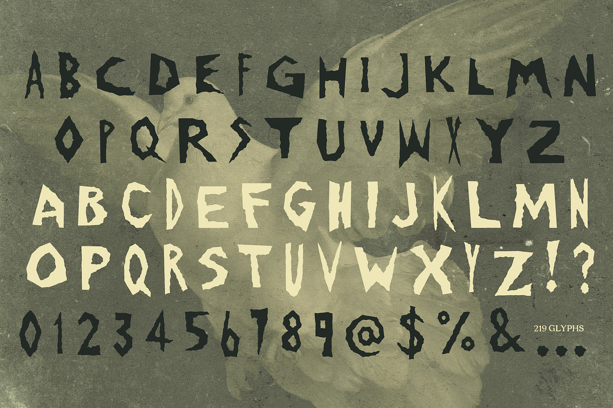Rough Cutout, a Sans Serif Font by Misprinted Type (Photo 7 of 7)